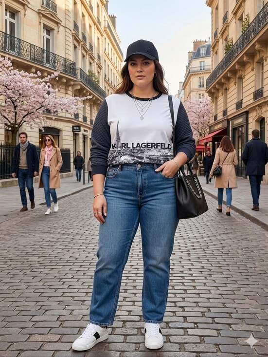 Karl Lagerfeld Sweaters - KARL LAGERFELD Sweat Élégant Avec Graphique De Paris Skyline